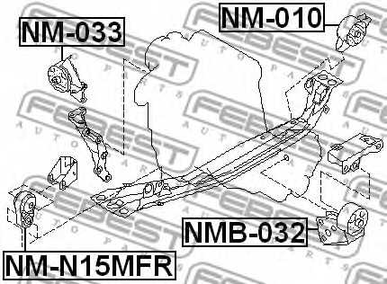 Подвеска двигателя FEBEST NM-N15MFR - изображение 1