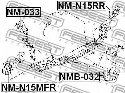 Подвеска двигателя FEBEST NM-N15RR - изображение 1