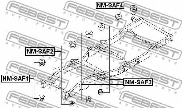 Втулка балки моста FEBEST NM-SAF1 - изображение 1