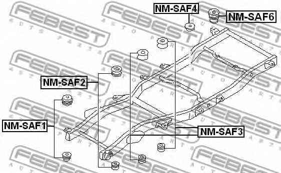 Снято сайлентблок <b>FEBEST NM-SAF4</b> - изображение 1