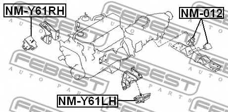 Подвеска двигателя FEBEST NM-Y61LH - изображение 1