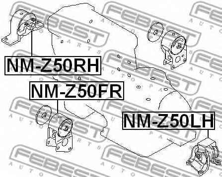 Подвеска двигателя FEBEST NM-Z50LH - изображение 1