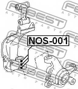 Ремкомплект, поворотный кулак FEBEST NOS-001 - изображение 1