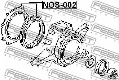 Ремкомплект, поворотный кулак FEBEST NOS-002 - изображение 1