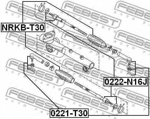 Пыльник рулевого управления FEBEST NRKB-T30 - изображение 1