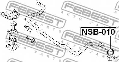 Опора стабилизатора FEBEST NSB-010 - изображение 1