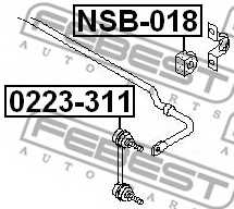 Опора стабилизатора FEBEST NSB-018 - изображение 1