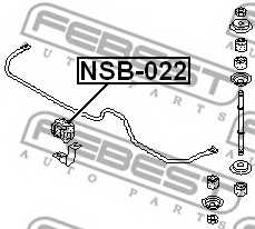 Втулка стабилизатора NISSAN LAUREL C35 199­7.06-2002.08 <b>FEBEST NSB-022</b> - изображение 1