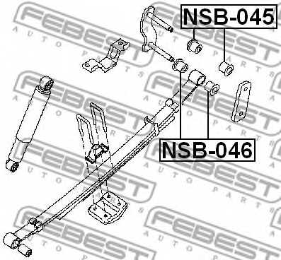 Втулка листовой рессоры FEBEST NSB-046 - изображение 1