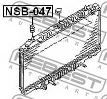Опора радиатора <b>FEBEST NSB-047</b> - изображение 1