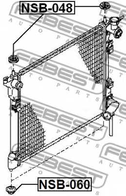 Подвеска радиатора FEBEST NSB-048 - изображение 1