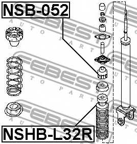 Дистанционная труба, амортизатор FEBEST NSB-052 - изображение 1
