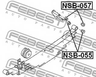 Втулка листовой рессоры FEBEST NSB-057 - изображение 1