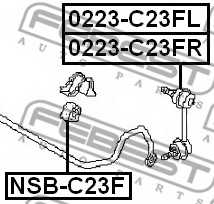 Опора стабилизатора FEBEST NSB-C23F - изображение 1