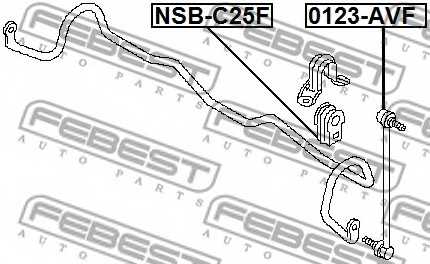 Опора стабилизатора FEBEST NSB-C25F - изображение 1