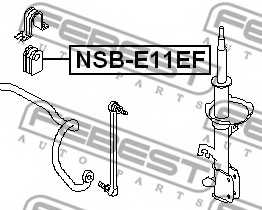 Опора стабилизатора FEBEST NSB-E11EF - изображение 1