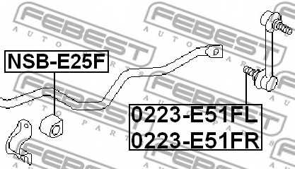 Опора стабилизатора FEBEST NSB-E25F - изображение 1