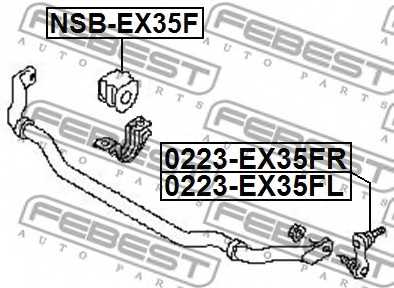Опора стабилизатора FEBEST NSB-EX35F - изображение 1