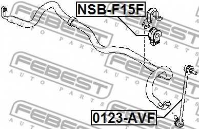 Опора стабилизатора FEBEST NSB-F15F - изображение 1