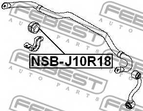 Опора стабилизатора FEBEST NSB-J10R18 - изображение 1