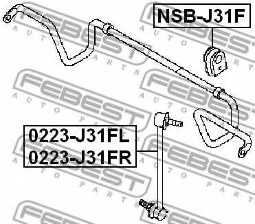 Опора стабилизатора FEBEST NSB-J31F - изображение 1