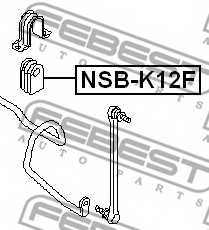 Опора стабилизатора FEBEST NSB-K12F - изображение 1