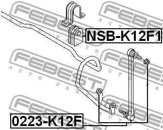 Опора стабилизатора FEBEST NSB-K12F1 - изображение 1