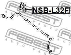 Опора стабилизатора FEBEST NSB-L32F - изображение 1