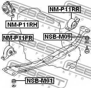 Втулка лыжи <b>FEBEST NSB-M09</b> - изображение 1