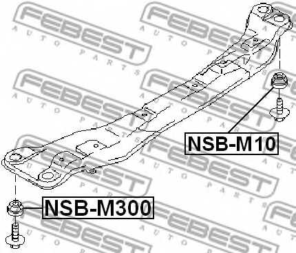 Втулка балки моста FEBEST NSB-M300 - изображение 1