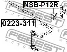 Опора стабилизатора FEBEST NSB-P12R - изображение 1