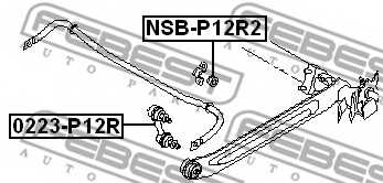 Опора стабилизатора FEBEST NSB-P12R2 - изображение 1