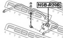 Снято втулка стабилизатора <b>FEBEST NSB-R20R</b> - изображение 1