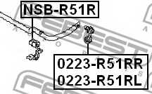 Опора стабилизатора FEBEST NSB-R51R - изображение 1