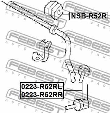 Опора стабилизатора FEBEST NSB-R52R - изображение 1