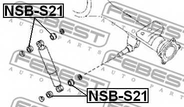 Дистанционная труба, амортизатор FEBEST NSB-S21 - изображение 1