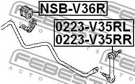 Опора стабилизатора FEBEST NSB-V36R - изображение 1