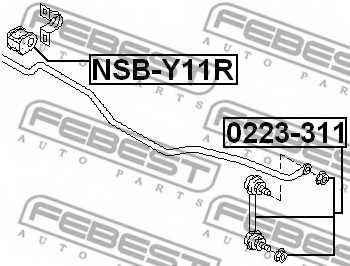 Опора стабилизатора FEBEST NSB-Y11R - изображение 1