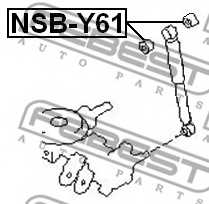 Дистанционная труба, амортизатор FEBEST NSB-Y61 - изображение 1