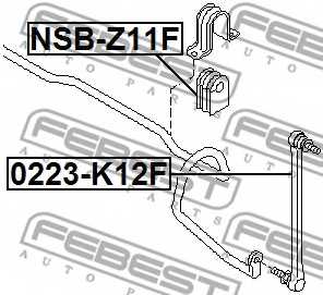Опора стабилизатора FEBEST NSB-Z11F - изображение 1