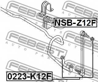 Опора стабилизатора FEBEST NSB-Z12F - изображение 1