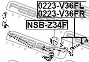 Опора стабилизатора FEBEST NSB-Z34F - изображение 1
