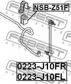 Опора стабилизатора FEBEST NSB-Z51F - изображение 1