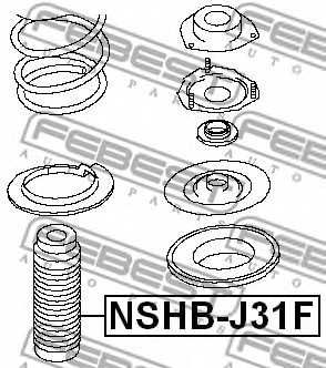 Пыльник амортизатора FEBEST NSHB-J31F - изображение 1