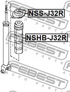 Пыльник амортизатора FEBEST NSHB-J32R - изображение 1