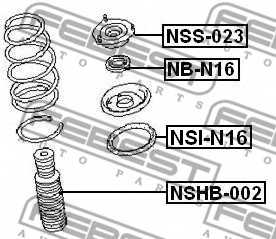 Тарелка пружины FEBEST NSI-N16 - изображение 1