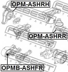 Подвеска двигателя FEBEST OPMB-ASHFR - изображение 1