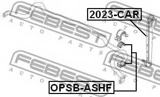 Опора стабилизатора FEBEST OPSB-ASHF - изображение 1