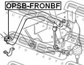 Опора стабилизатора FEBEST OPSB-FRONBF - изображение 1