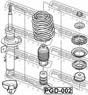 Амортизатор передний <b>FEBEST PGD-002</b> - изображение 1